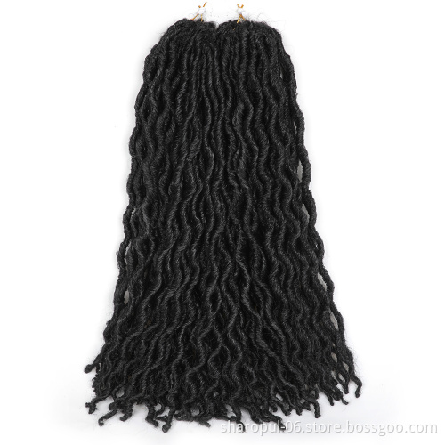 New Wavy Mermaid gpsy locs hair extension 3tone Color Ombre Faux Locs Crochet Braiding Hair